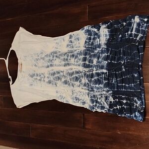 Wearables Small white and blue ombre tie dye dress